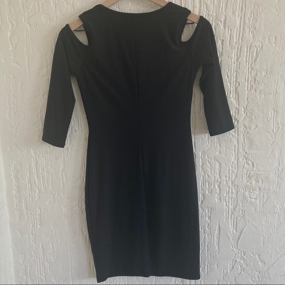 Absolute Angel Black Cold Shoulder Dress Size Small - Picture 3 of 7